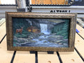 3d Cabin by a waterfall with deer STL File
