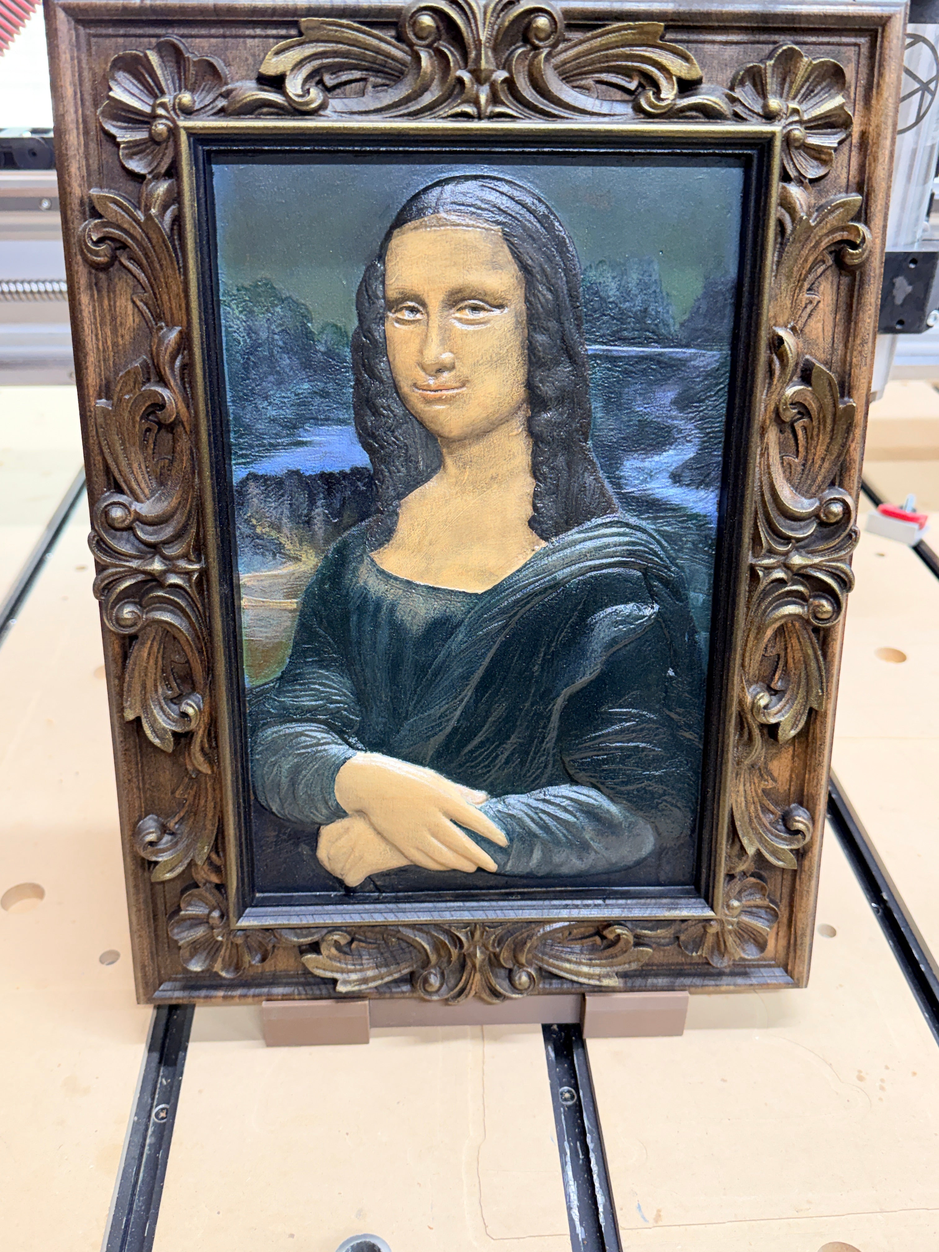 3d Mona Lisa Framed STL file