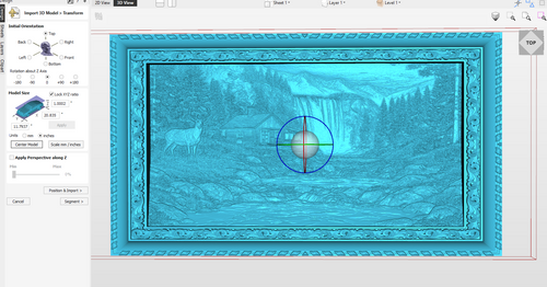 3d Cabin by a waterfall with deer STL File
