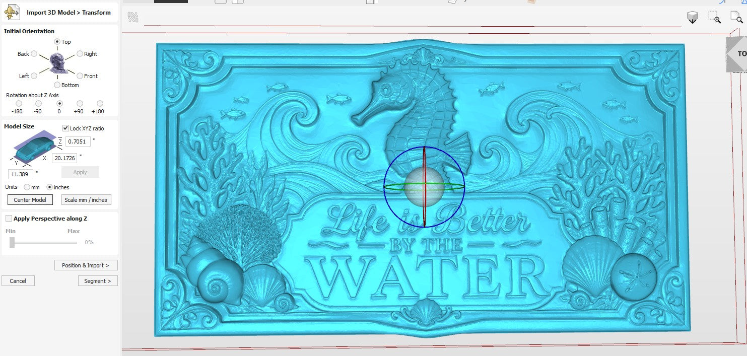 3d Seascape Collection -Sea Horse STL File