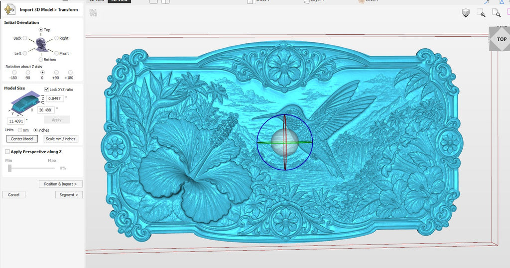3d Humming Bird Scene STL File