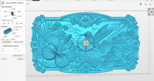 3d Humming Bird Scene STL File