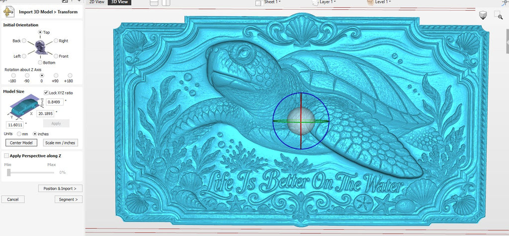3d Tutorial Turtle - Life is Better STL File