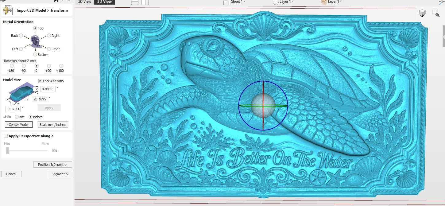 3d Tutorial Turtle - Life is Better STL File